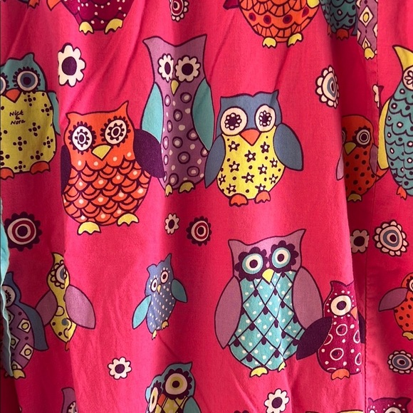 Nick & Nora Colorful Owl Print PJ Set - Picture 6 of 6